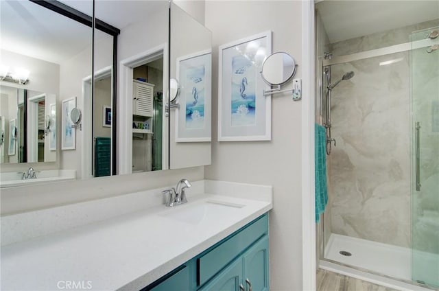 8788 Coral Springs Ct Unit 206A, Huntington Beach, CA 92646 - bathroom with a marble finish shower and vanity