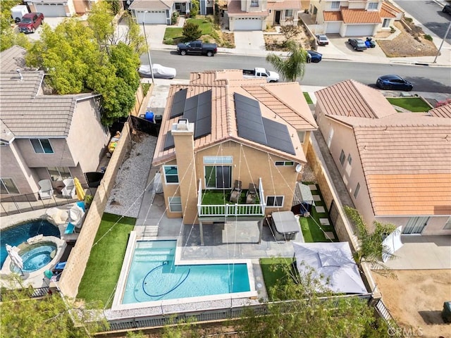 27834 Lassen St, Castaic, CA 91384 - aerial view of residential area with a pool area