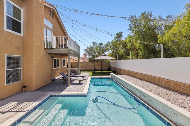 27834 Lassen St, Castaic, CA 91384 - view of pool with a fenced backyard and a patio