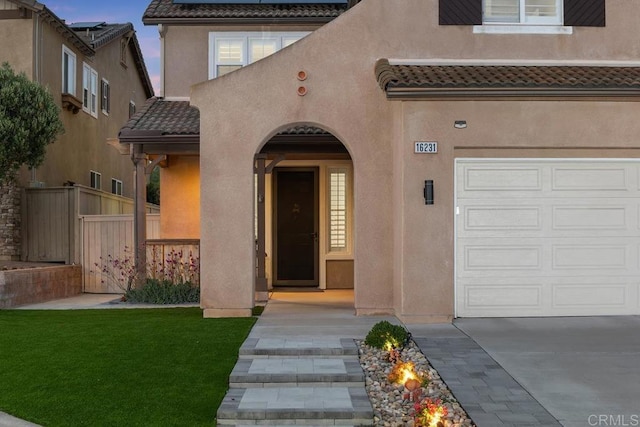 16231 Palomino Mesa Ct, San Diego, CA 92127 - view of front of property with a tile roof, stucco siding, and concrete driveway