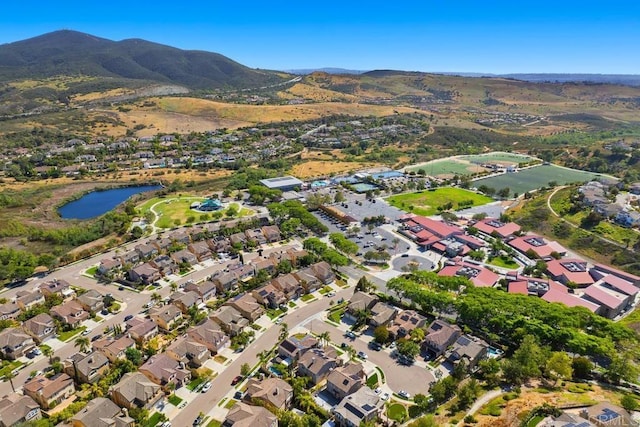 16231 Palomino Mesa Ct, San Diego, CA 92127 - aerial overview of property's location with nearby suburban area and a water and mountain view