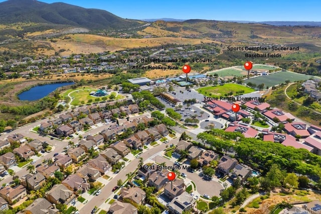 16231 Palomino Mesa Ct, San Diego, CA 92127 - view of property location with nearby suburban area and a water and mountain view