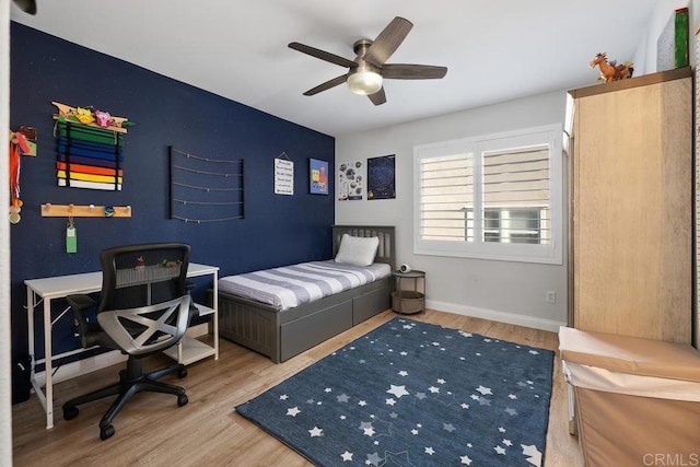 16231 Palomino Mesa Ct, San Diego, CA 92127 - bedroom with wood finished floors and ceiling fan