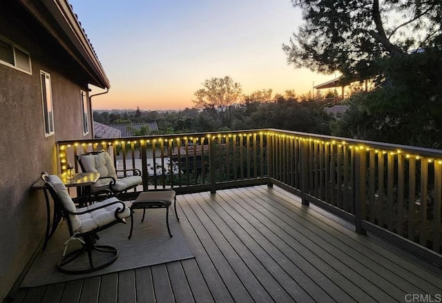 2292 Marquand Ct, Alpine, CA 91901 - view of deck at dusk