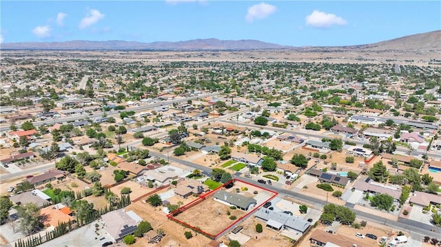 8960 Guava Ave, Hesperia, CA 92345 - view of property location with property parcel outlined and a mountainous background