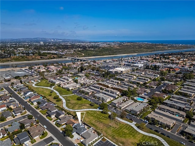 9802 Effingham Dr, Huntington Beach, CA 92646 - aerial overview of property's location with a nearby body of water and nearby suburban area