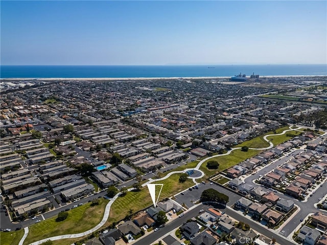 9802 Effingham Dr, Huntington Beach, CA 92646 - aerial view of property and surrounding area with a large body of water and nearby suburban area
