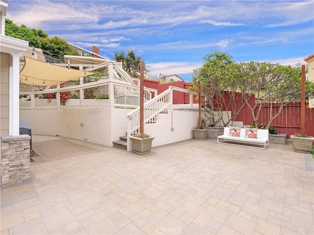 2048 264th St, Lomita, CA 90717 - fenced backyard with a patio and stairway