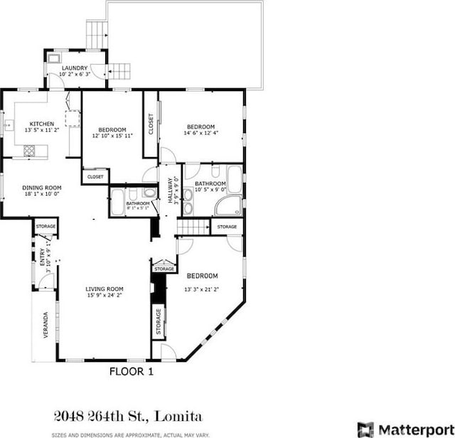 2048 264th St, Lomita, CA 90717 - home floor plan