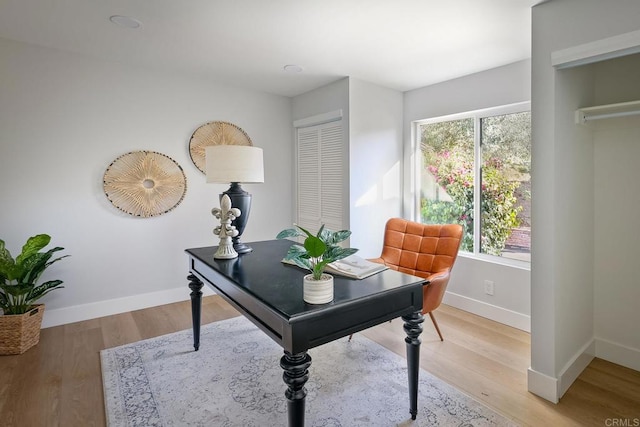 1051 Via Rancho Pkwy, Escondido, CA 92029 - office with plenty of natural light, baseboards, and light wood-style floors