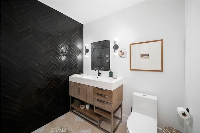 5933 Birkdale Ln, San Luis Obispo, CA 93401 - bathroom featuring vanity, toilet, and a walk in shower