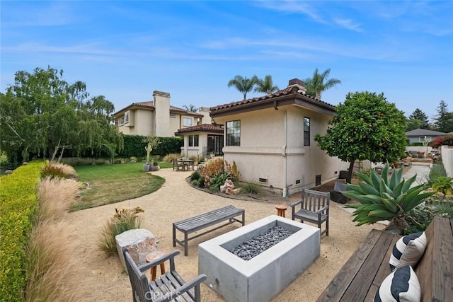 5933 Birkdale Ln, San Luis Obispo, CA 93401 - view of patio / terrace with a fire pit