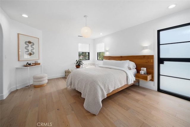 5933 Birkdale Ln, San Luis Obispo, CA 93401 - bedroom with light wood-type flooring, recessed lighting, and baseboards
