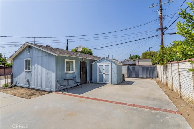 15903 Bryant St, North Hills, CA 91343 - view of shed featuring a fenced backyard