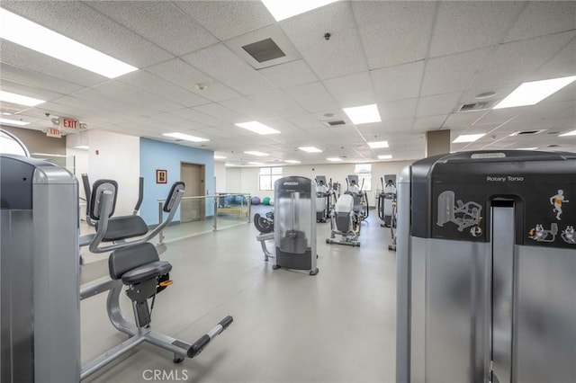 1420 Northwood Rd Unit 241C, Seal Beach, CA 90740 - exercise room with a drop ceiling