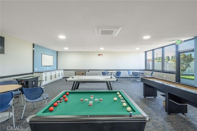 1420 Northwood Rd Unit 241C, Seal Beach, CA 90740 - rec room featuring carpet floors, pool table, and recessed lighting