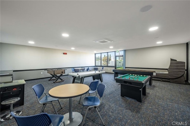 1420 Northwood Rd Unit 241C, Seal Beach, CA 90740 - recreation room featuring carpet flooring, recessed lighting, and baseboards