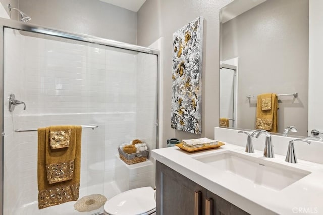 29589 Woodcreek Trl, Winchester, CA 92596 - full bath featuring a shower stall, vanity, and toilet