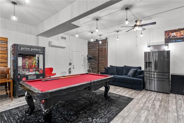 29259 Black Pine Way, Saugus, CA 91390 - game room with wood finished floors, billiards table, and ceiling fan
