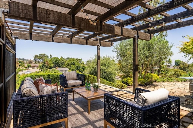 27317 Sunnyridge Rd, Palos Verdes Peninsula, CA 90274 - view of patio / terrace featuring an outdoor hangout area and a pergola