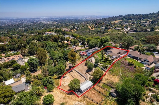 27317 Sunnyridge Rd, Palos Verdes Peninsula, CA 90274 - aerial overview of property's location with property parcel outlined