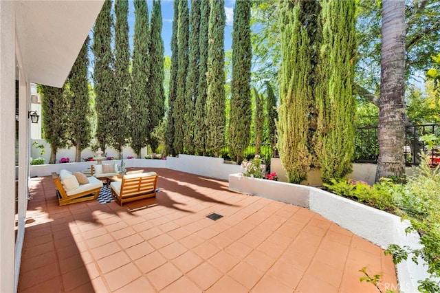 23043 Park Este, Calabasas, CA 91302 - view of patio featuring outdoor lounge area
