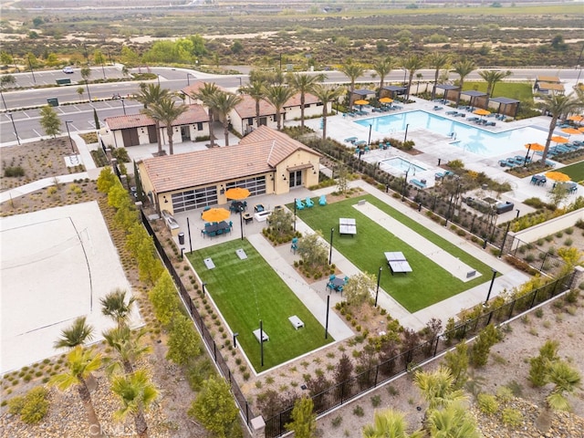 14226 Bonavento Ln, Beaumont, CA 92223 - bird's eye view of a pool area