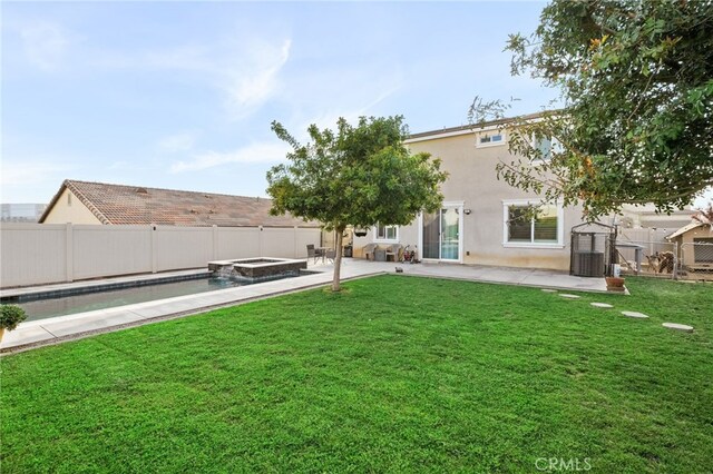 14226 Bonavento Ln, Beaumont, CA 92223 - view of yard with a patio and a pool with connected hot tub