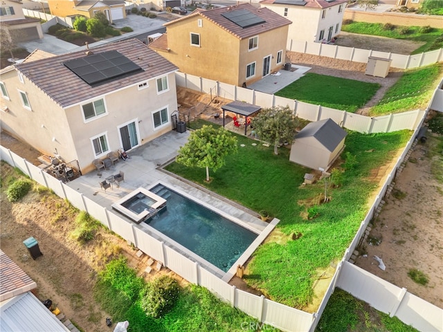 14226 Bonavento Ln, Beaumont, CA 92223 - aerial view of residential area with a pool