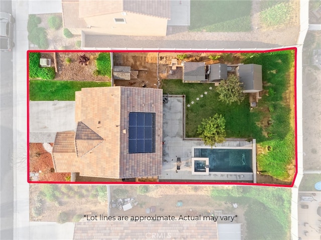 14226 Bonavento Ln, Beaumont, CA 92223 - aerial overview of property's location featuring property boundaries highlighted