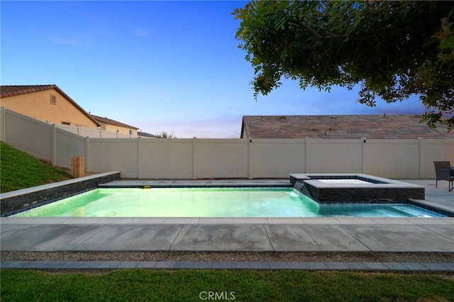 14226 Bonavento Ln, Beaumont, CA 92223 - view of swimming pool with a fenced backyard and a pool with connected hot tub