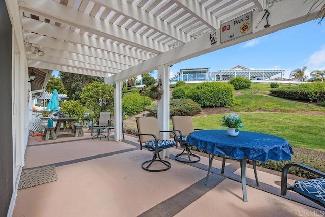 5015 Alicante Way, Oceanside, CA 92056 - view of patio featuring a pergola