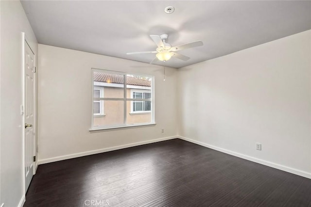 150 N River Cir Unit 306, Oceanside, CA 92057 - empty room with ceiling fan, baseboards, and dark wood-style floors