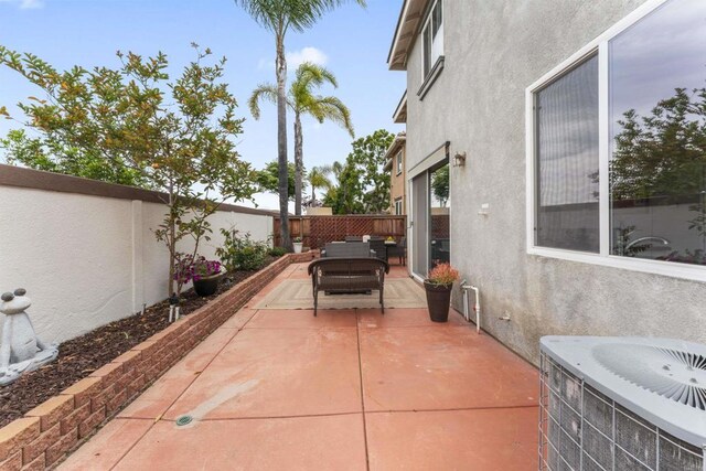 9925 Fieldthorn St, San Diego, CA 92127 - fenced backyard with a patio and an outdoor living space