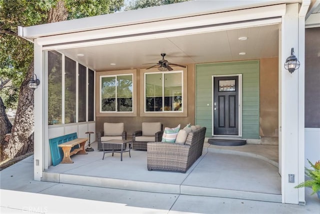 8390 Curbaril Ave, Atascadero, CA 93422 - view of patio / terrace with a ceiling fan and outdoor lounge area