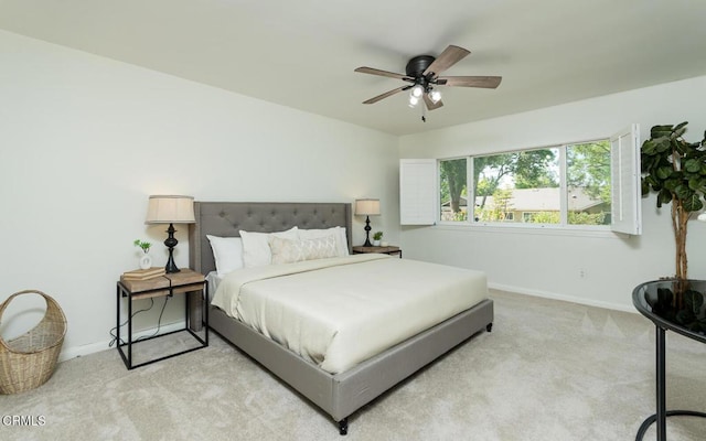 10503 Jimenez St, Sylmar, CA 91342 - bedroom featuring light carpet, baseboards, and ceiling fan