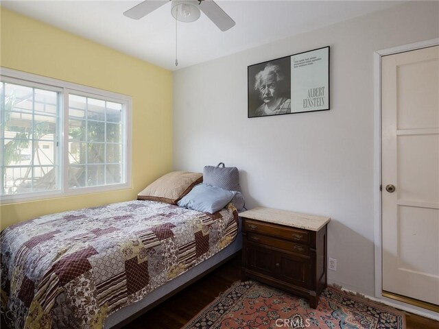 5526 W 118th Pl, Hawthorne, CA 90304 - bedroom featuring wood finished floors and a ceiling fan