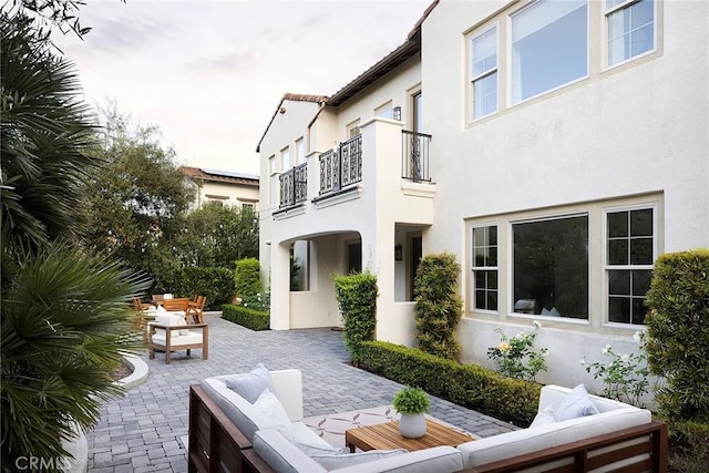 47 Via Alcamo, San Clemente, CA 92673 - view of patio / terrace with a balcony and an outdoor hangout area