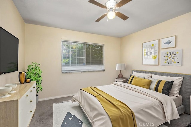 2820 W Devonshire Ave, Hemet, CA 92545 - carpeted bedroom with baseboards and ceiling fan