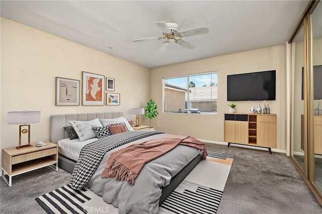 2820 W Devonshire Ave, Hemet, CA 92545 - bedroom featuring carpet floors and ceiling fan