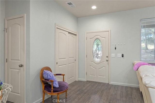14868 Hickok Ct, Magalia, CA 95954 - entryway with wood finished floors, plenty of natural light, baseboards, and recessed lighting