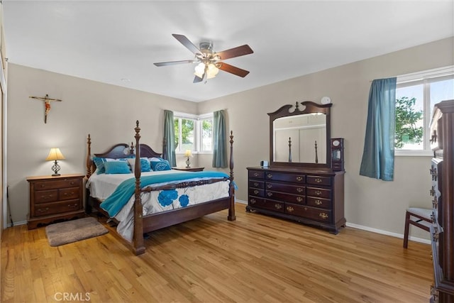 4436 County Road M 1/2, Orland, CA 95963 - bedroom featuring light wood-style flooring, baseboards, and a ceiling fan