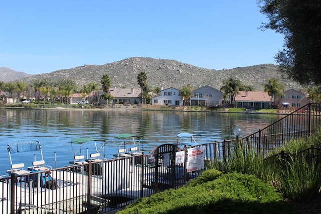 29778 Salmon St, Menifee, CA 92584 - dock with a residential view and a water and mountain view