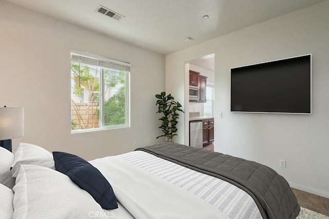 25863 Prospector Ct, Menifee, CA 92584 - bedroom with fridge, carpet, and baseboards