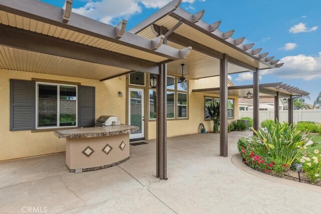 25863 Prospector Ct, Menifee, CA 92584 - view of patio with a ceiling fan