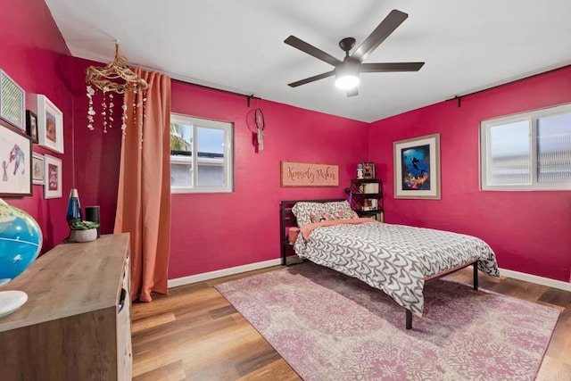 169 Theresa Way, Chula Vista, CA 91911 - bedroom with wood finished floors, baseboards, and ceiling fan
