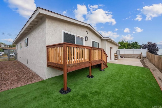169 Theresa Way, Chula Vista, CA 91911 - back of house featuring stucco siding, a deck, and a patio area