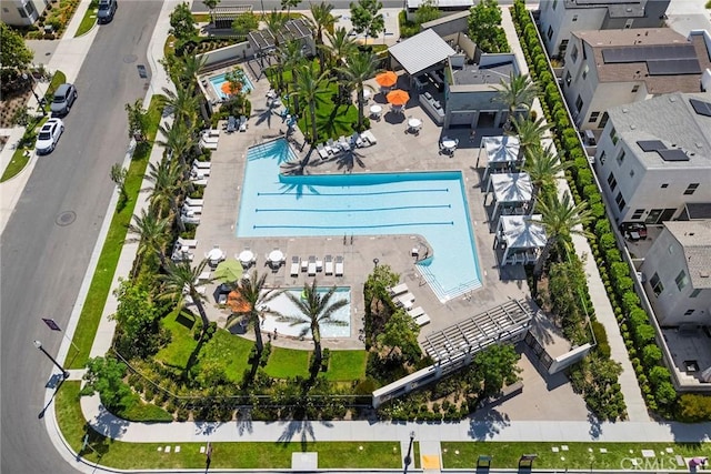 3720 S Allston Paseo Unit 7, Ontario, CA 91761 - bird's eye view of a pool area
