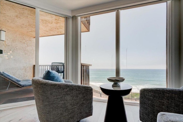 190 Del Mar Shores Ter Unit 24, Solana Beach, CA 92075 - sunroom featuring plenty of natural light and a water view