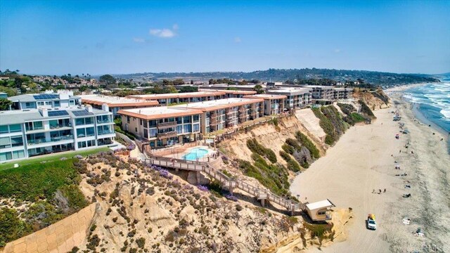 190 Del Mar Shores Ter Unit 24, Solana Beach, CA 92075 - drone / aerial view of expansive beach and a pool area